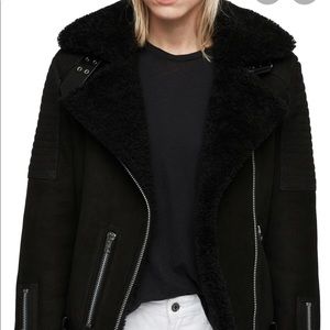 🔥🌟NWT All Saints Garrix Shearling Jacket